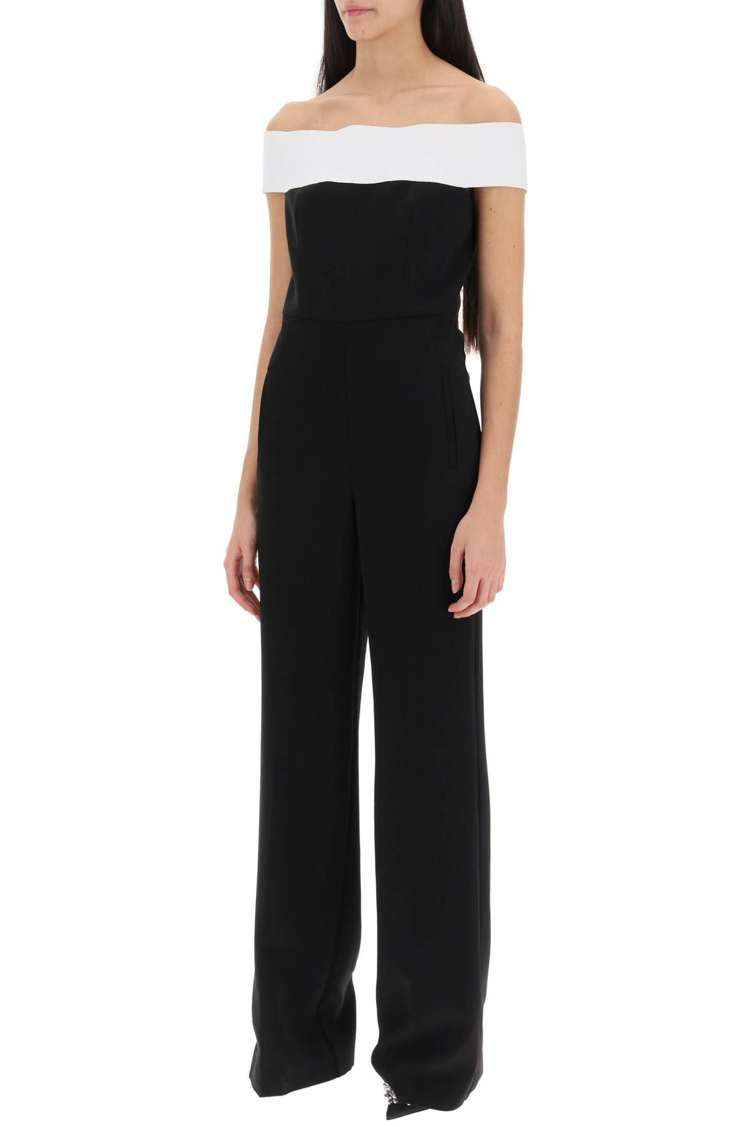 Off Shoulder Cady Jumpsuit - Roland Mouret - Women