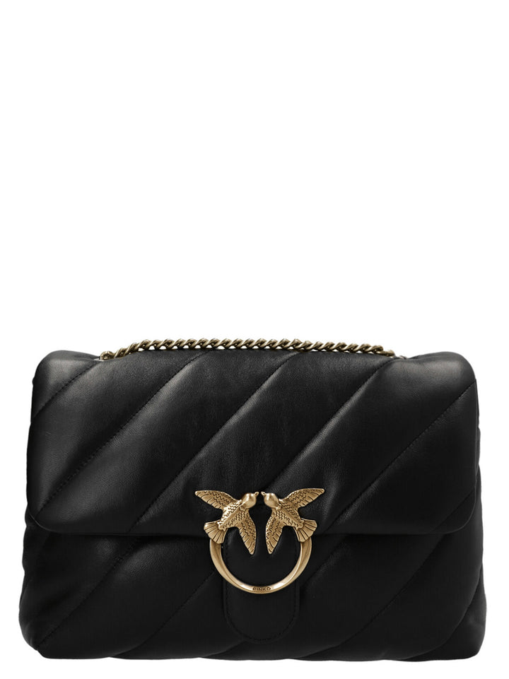 Love Big Puff Crossbody Bags Black