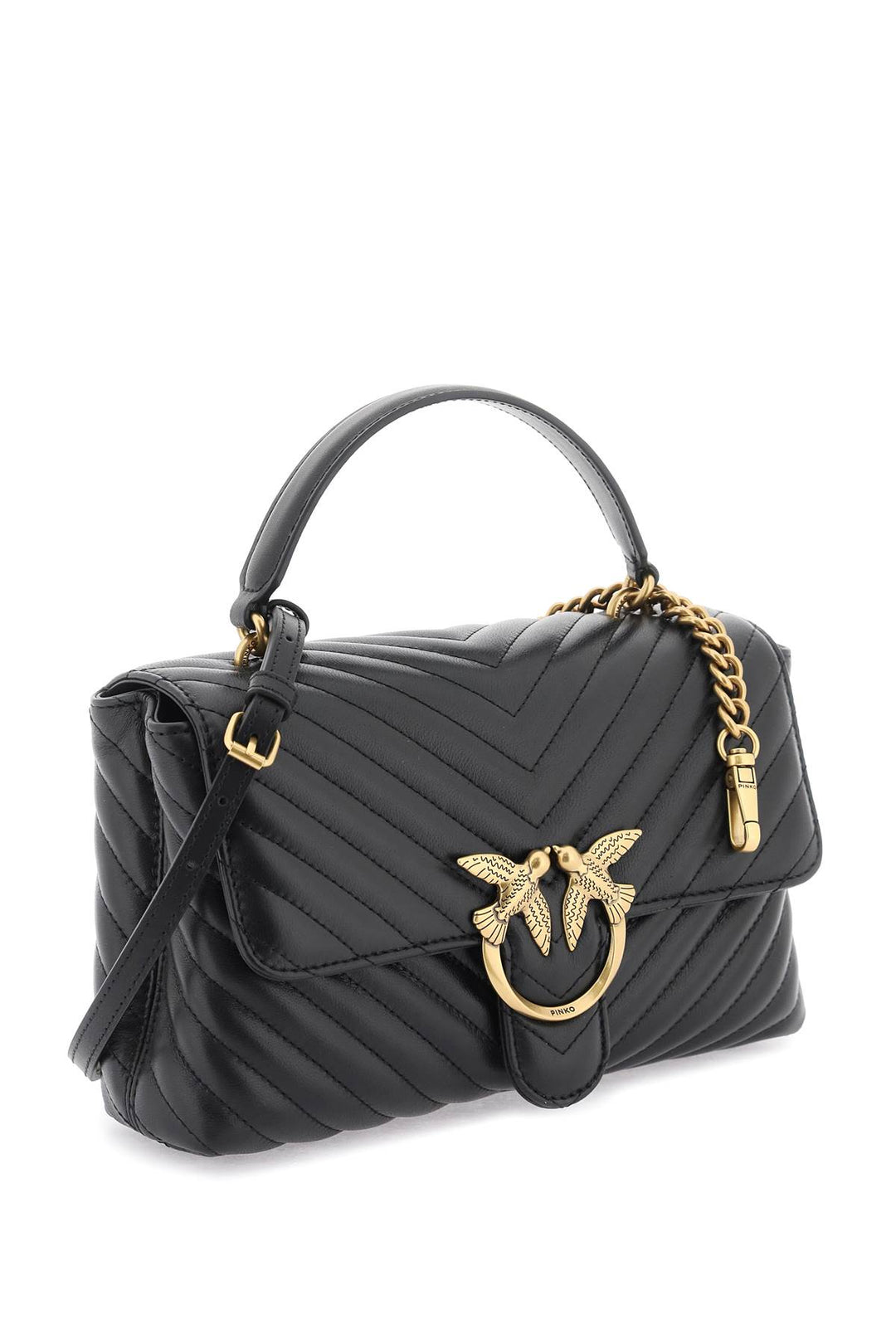 Classic Lady Love Bag Puff Chevron Handbag - Pinko - Women