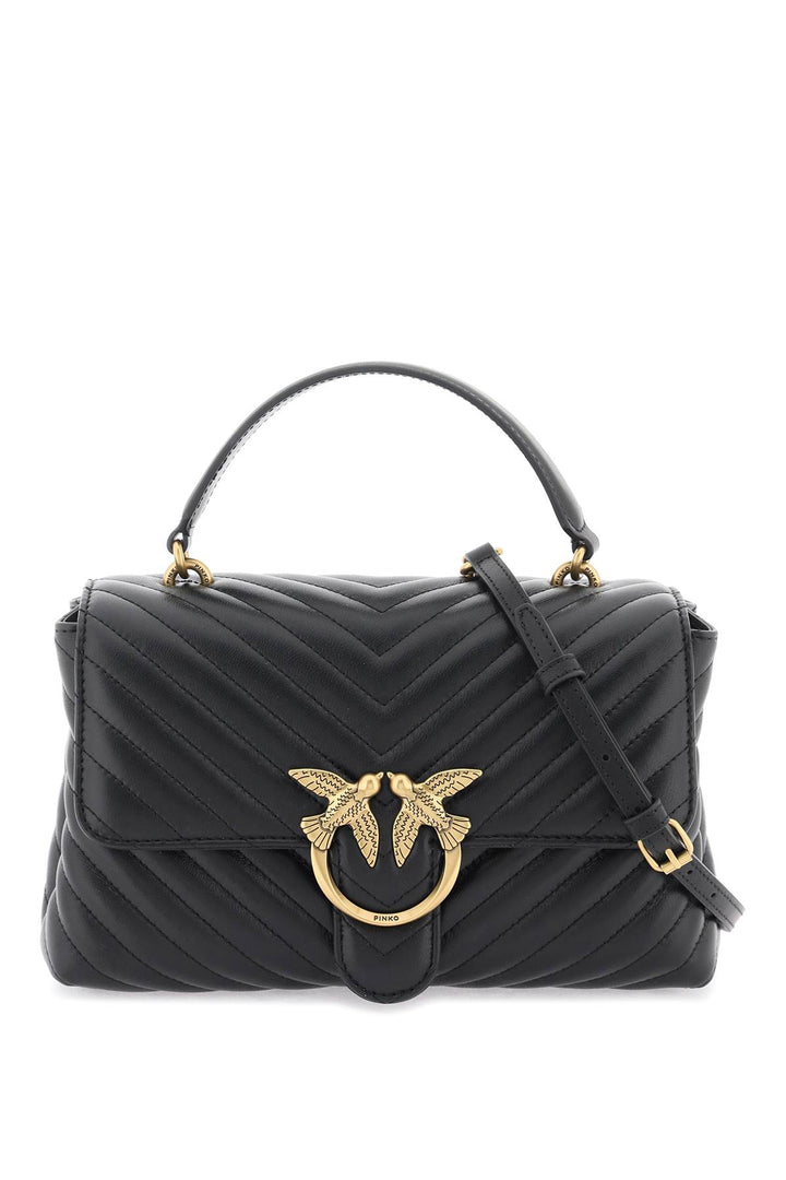 Classic Lady Love Bag Puff Chevron Handbag - Pinko - Women