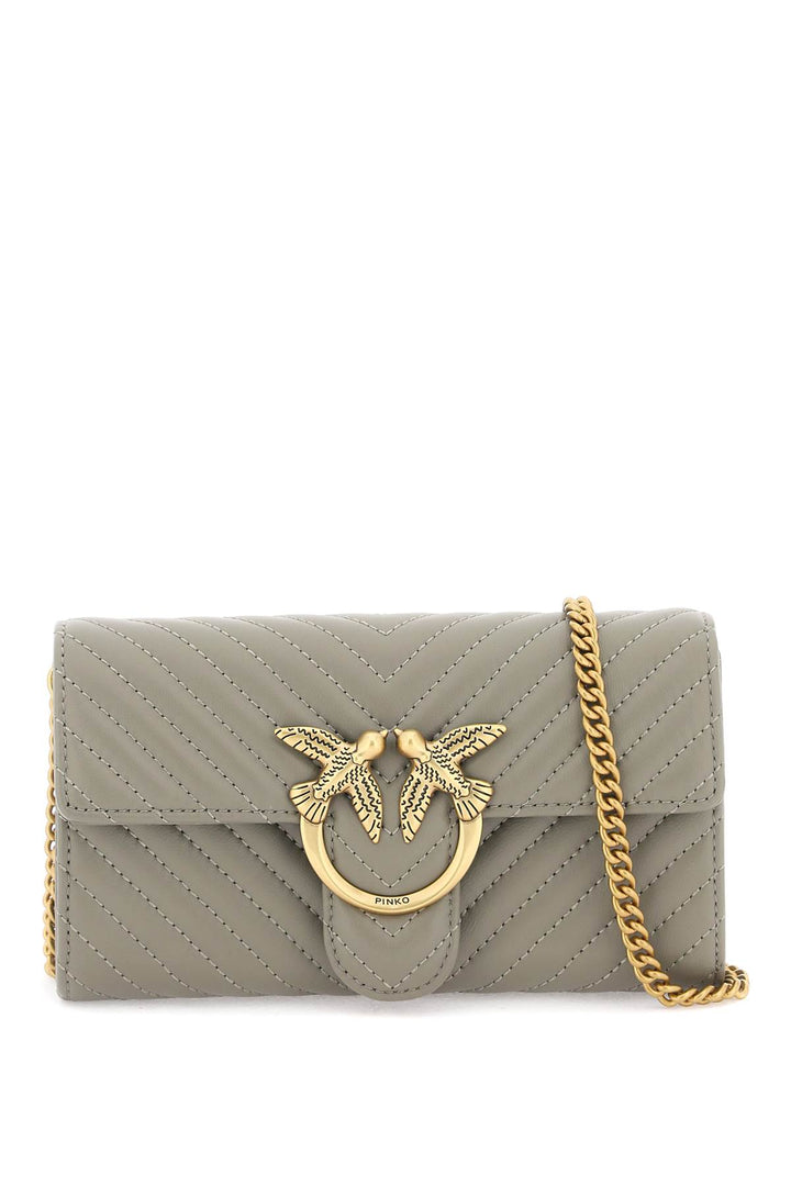 Love Bag Chevron Crossbody Bag - Pinko - Women