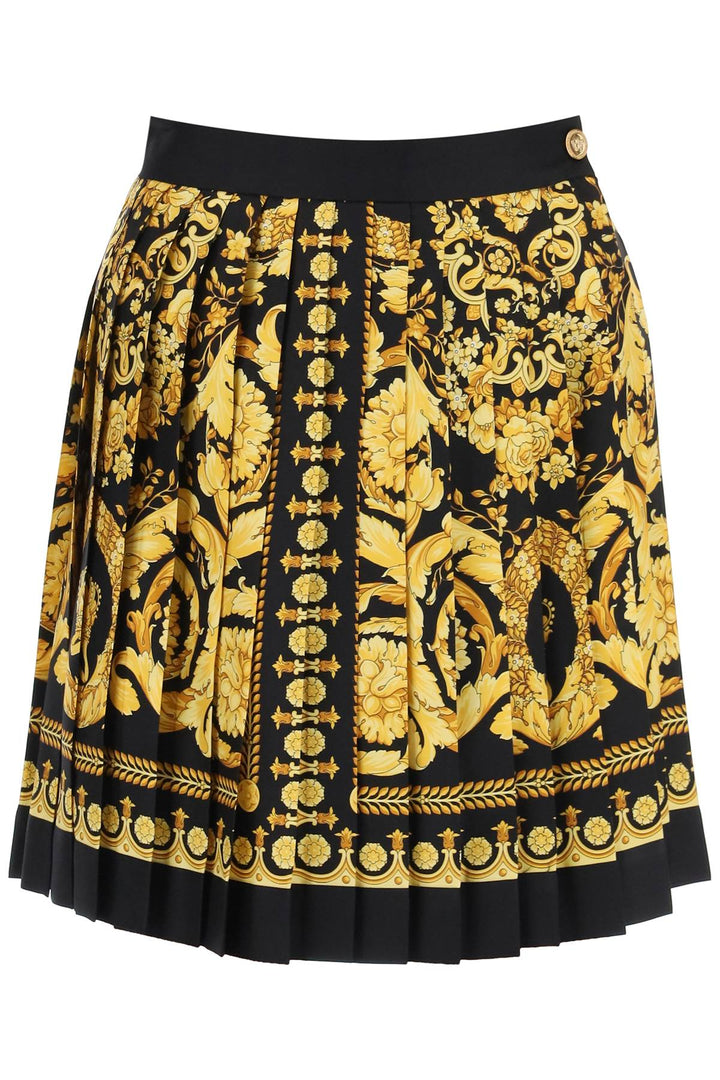 Barocco Pleated Mini Skirt - Versace - Women