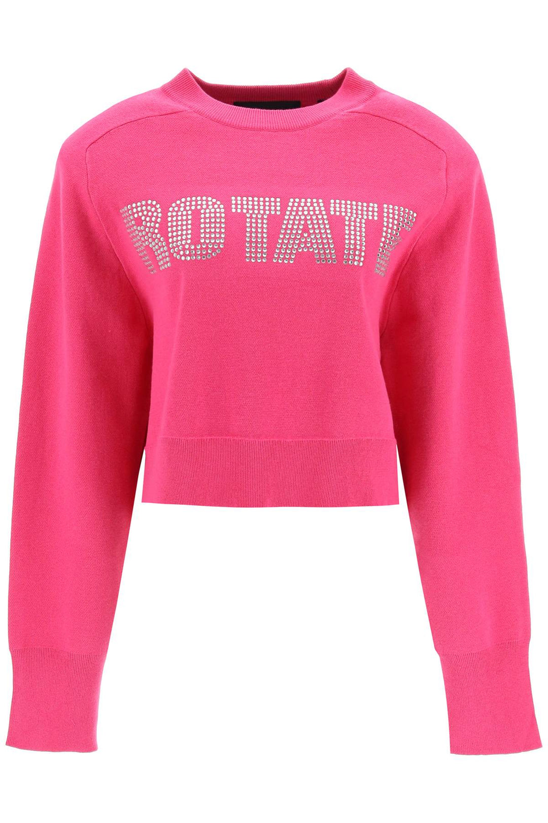 Rhinestone Logo Organic Cotton Sweater - Rotate - Women