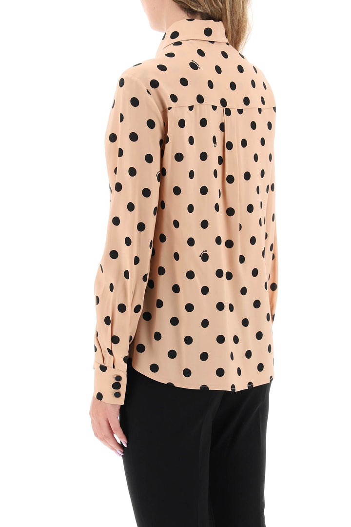 'Smorzare' Shirt In Stretch Georgette With Polka Dot Motif - Pinko - Women