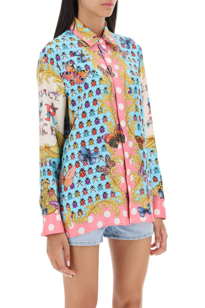 Shirt In Printed Silk - Versace - Women