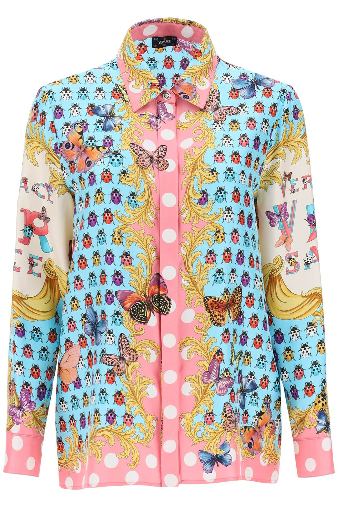 Shirt In Printed Silk - Versace - Women