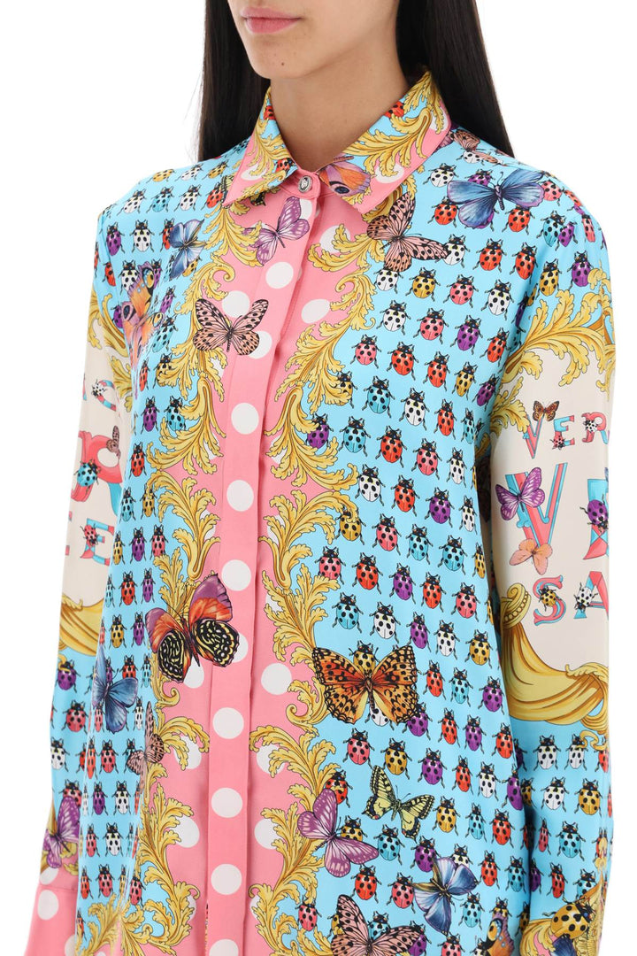 Shirt In Printed Silk - Versace - Women