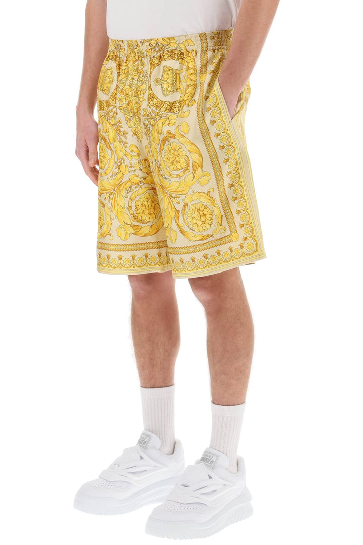 Barocco Silk Shorts - Versace - Men