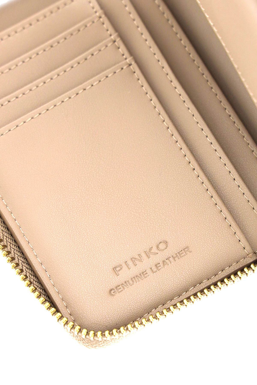 Leather Zip Around Wallet - Pinko - Women