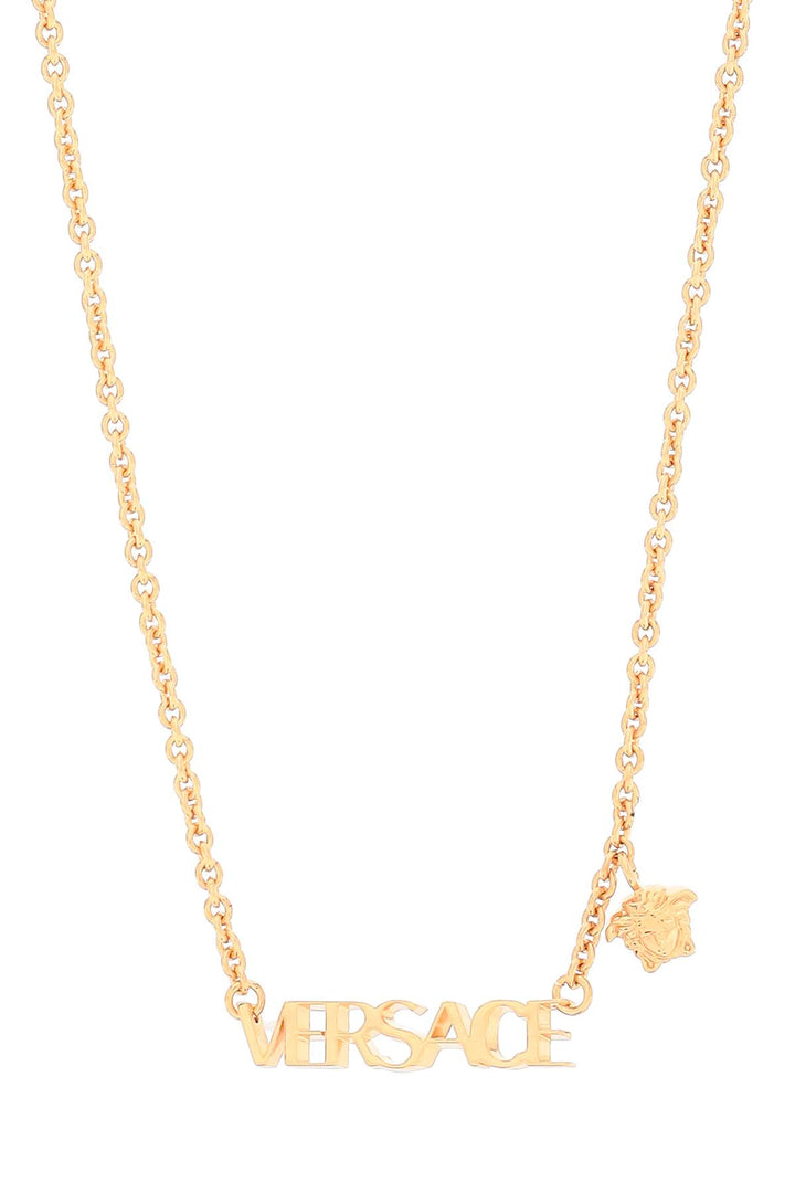 Lettering Logo Necklace - Versace - Women