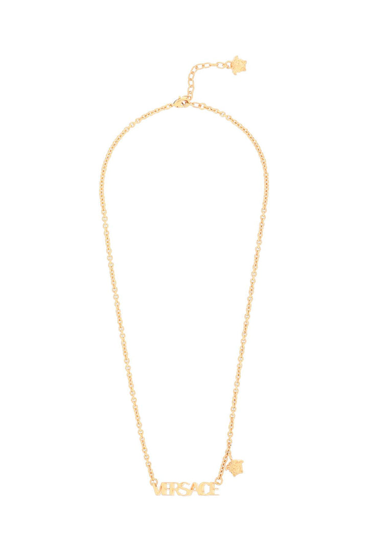 Lettering Logo Necklace - Versace - Women