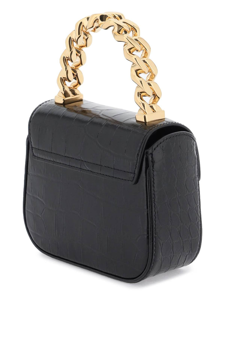 Croco Embossed Leather 'La Medusa' Mini Bag - Versace - Women