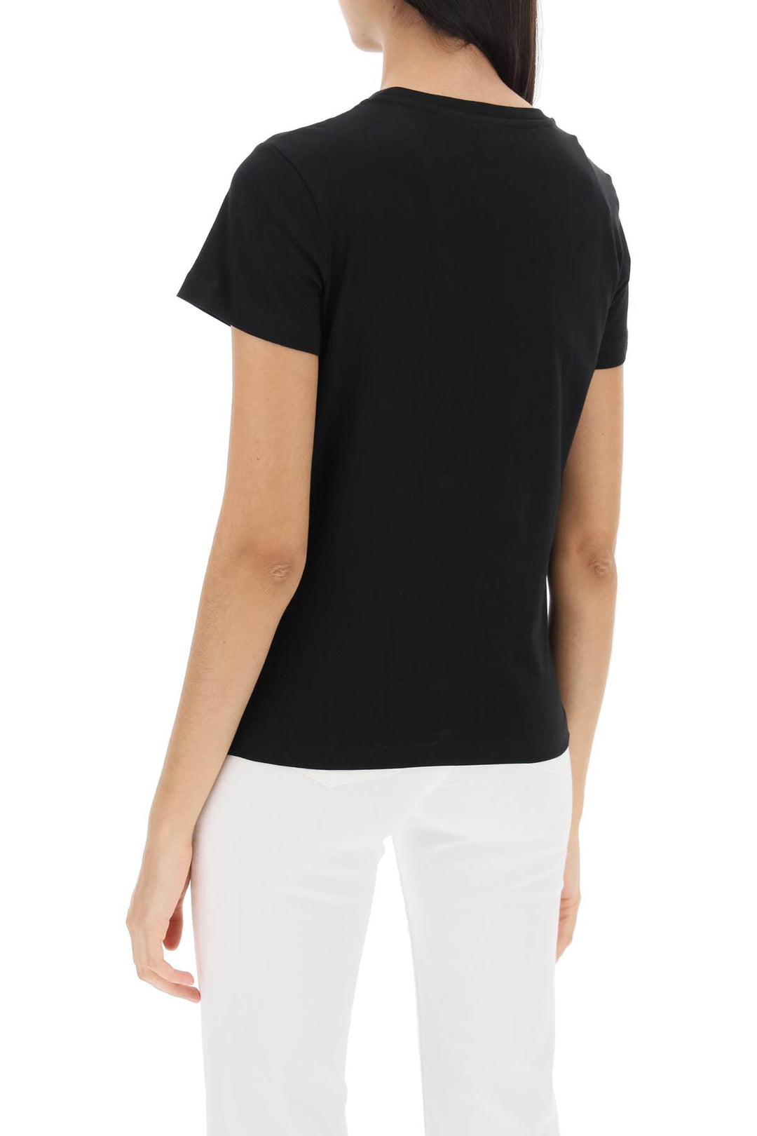 Embroidered Effect Logo T Shirt - Pinko - Women