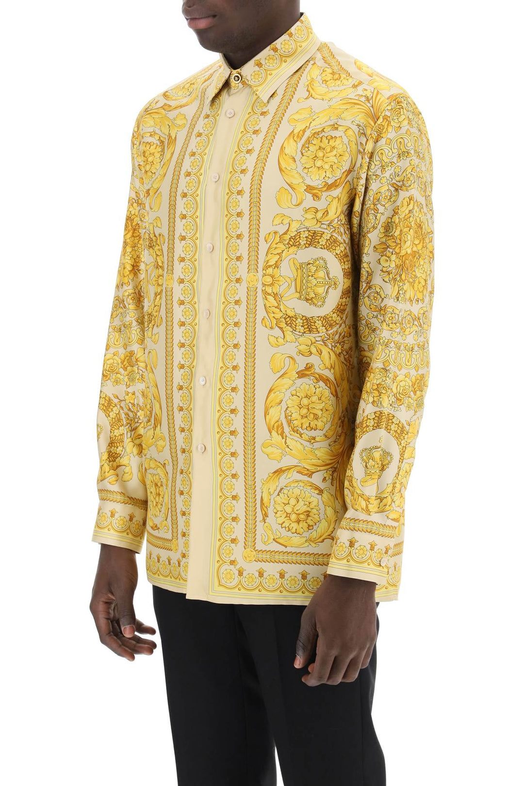 Barocco Silk Shirt - Versace - Men