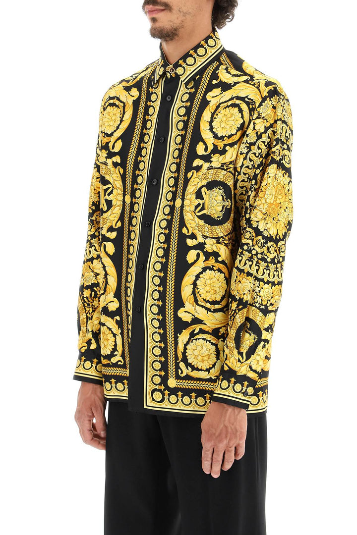 Barocco Print Silk Shirt - Versace - Men