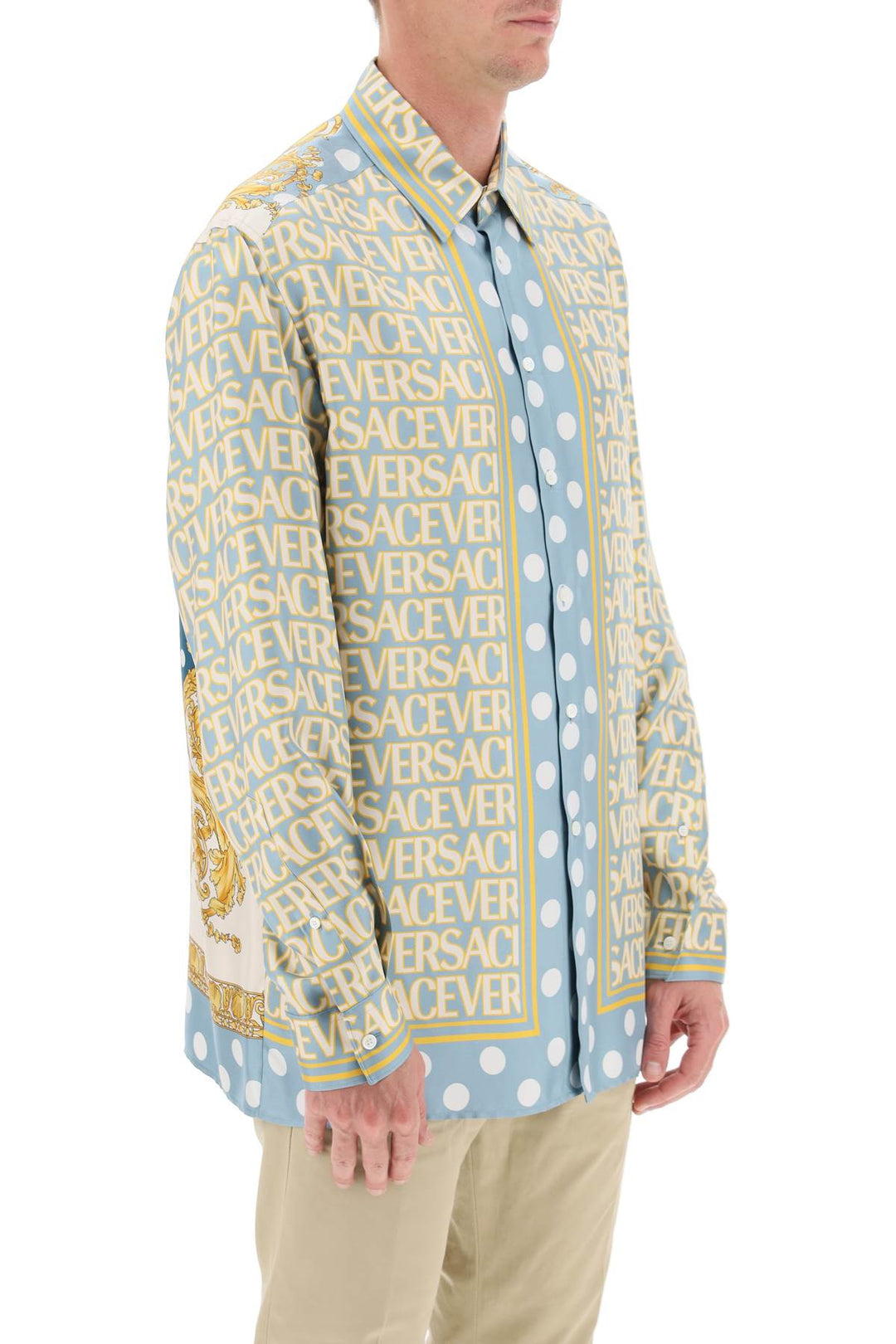 Silk Versace Allover Shirt - Versace - Men