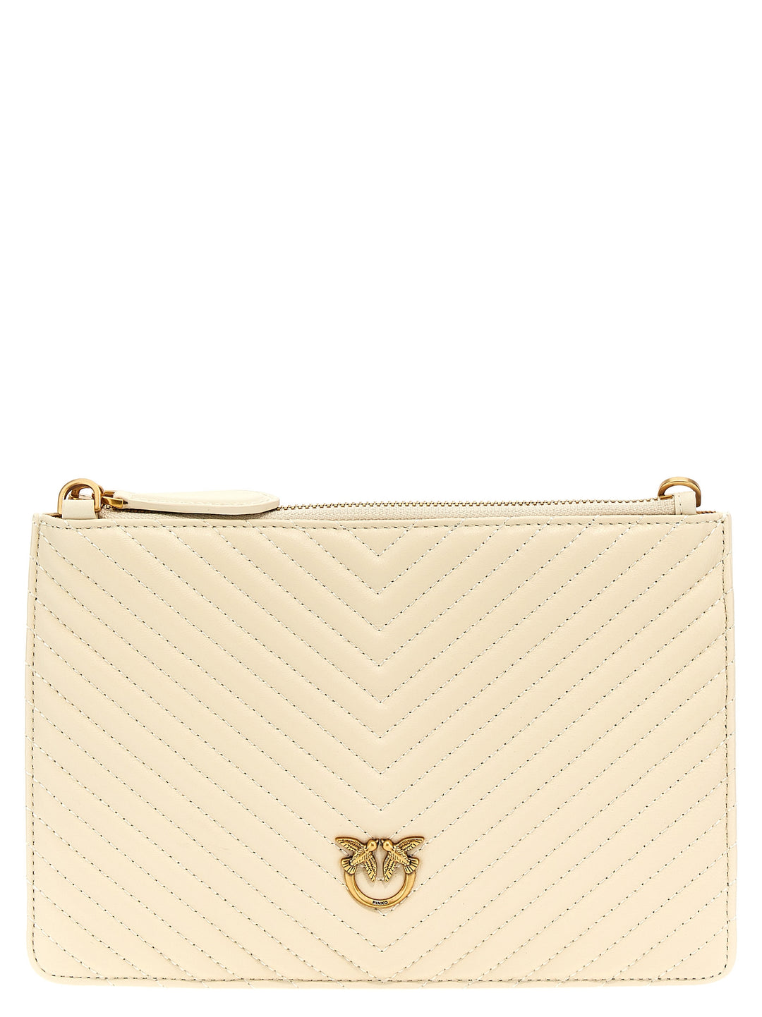 Classic Flat Love Bag Simply Clutch White