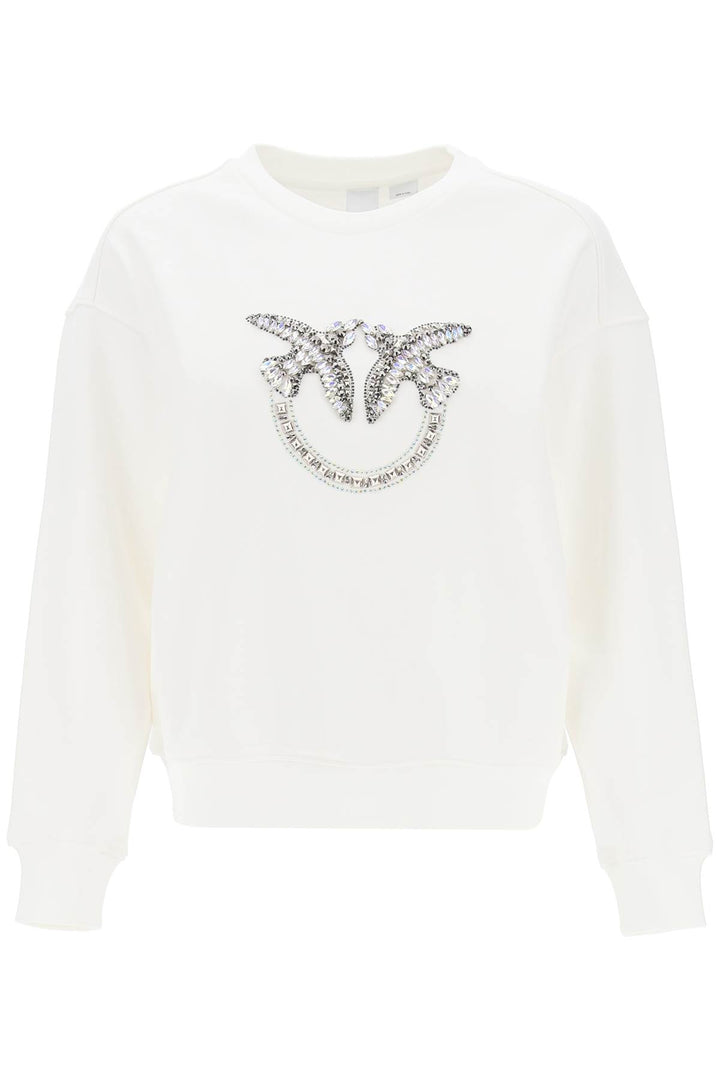 Nelly Sweatshirt With Love Birds Embroidery - Pinko - Women