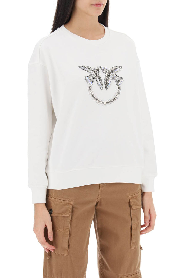 Nelly Sweatshirt With Love Birds Embroidery - Pinko - Women