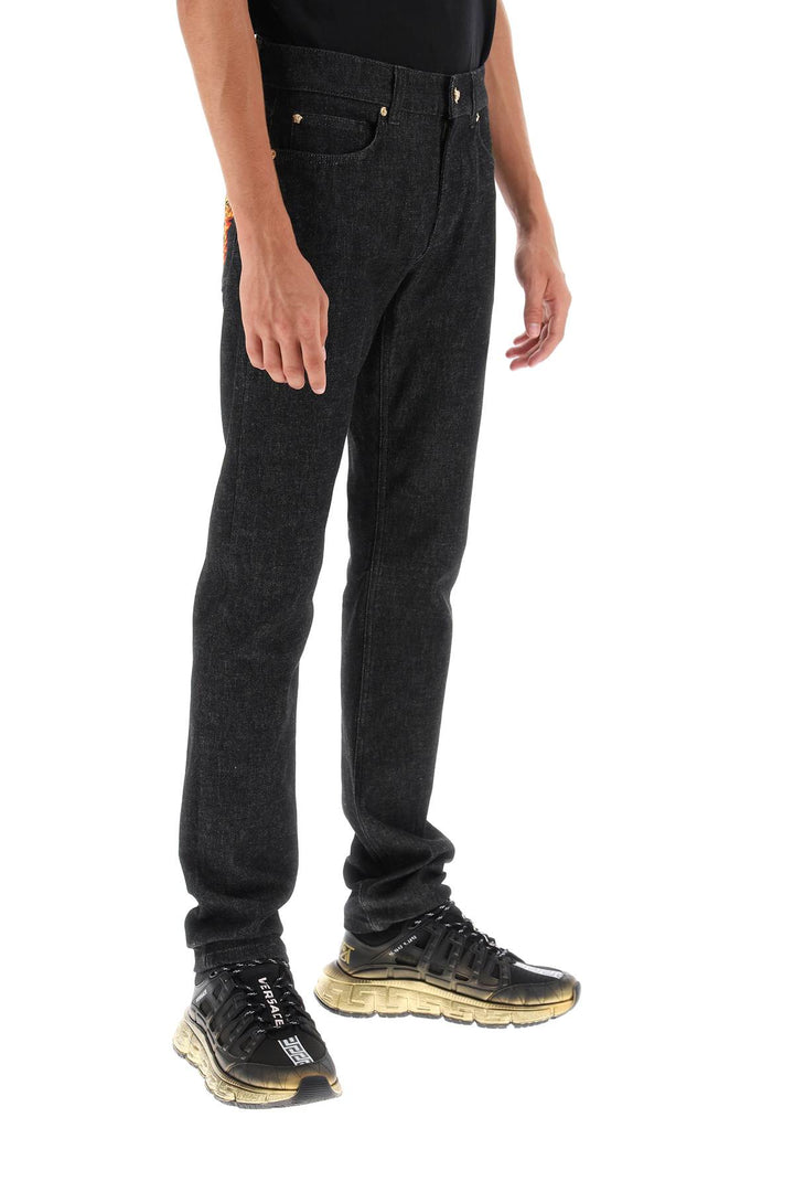 Medusa Flame Jeans - Versace - Men