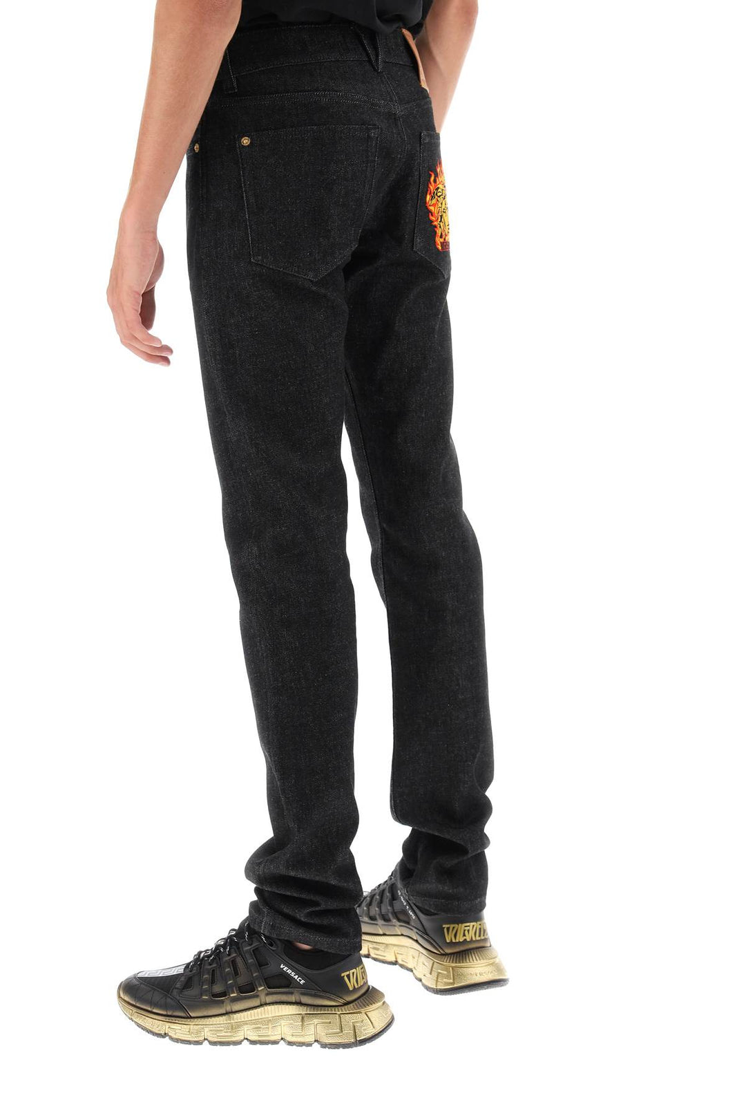 Medusa Flame Jeans - Versace - Men