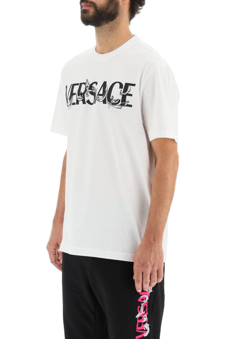 Cotton Logo T Shirt - Versace - Men