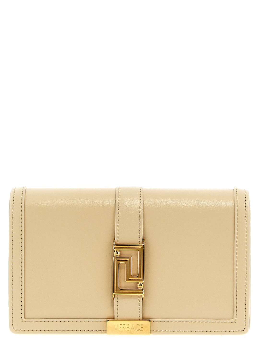 Greca Goddess Clutch Beige