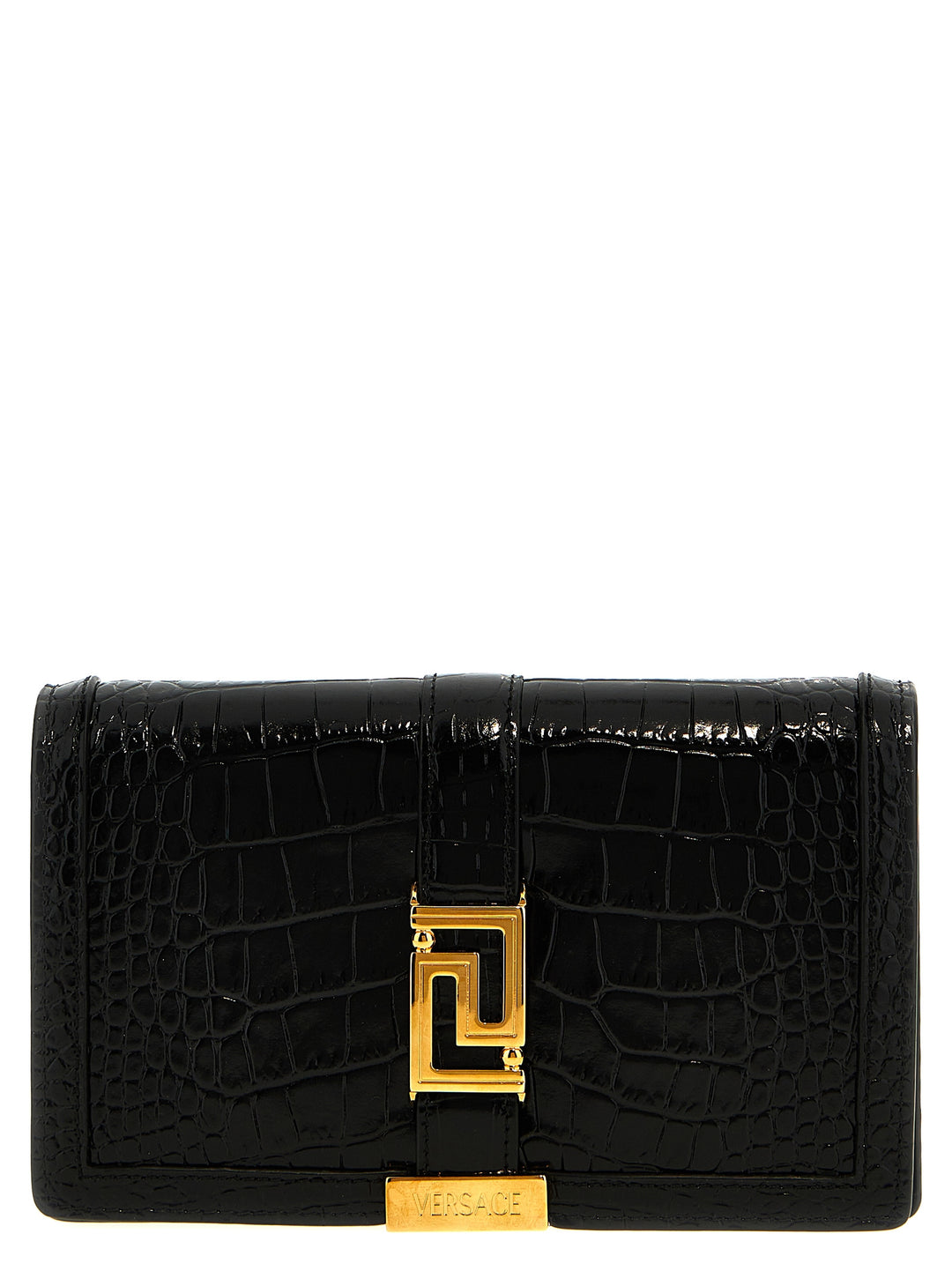 Greca Goddess Wallets, Card Holders Black