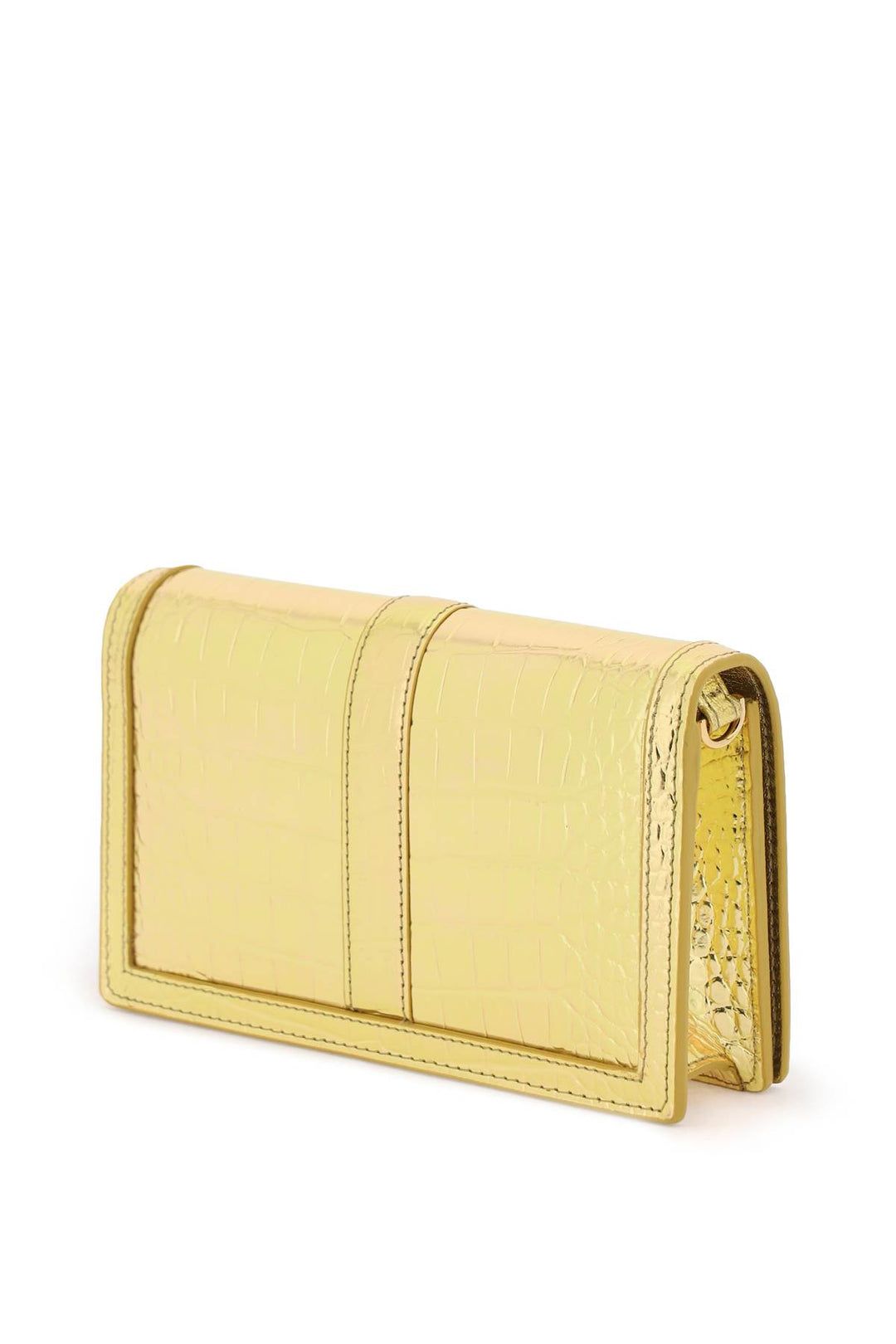 Croco Embossed Leather Greca Goddes Crossbody Bag - Versace - Women