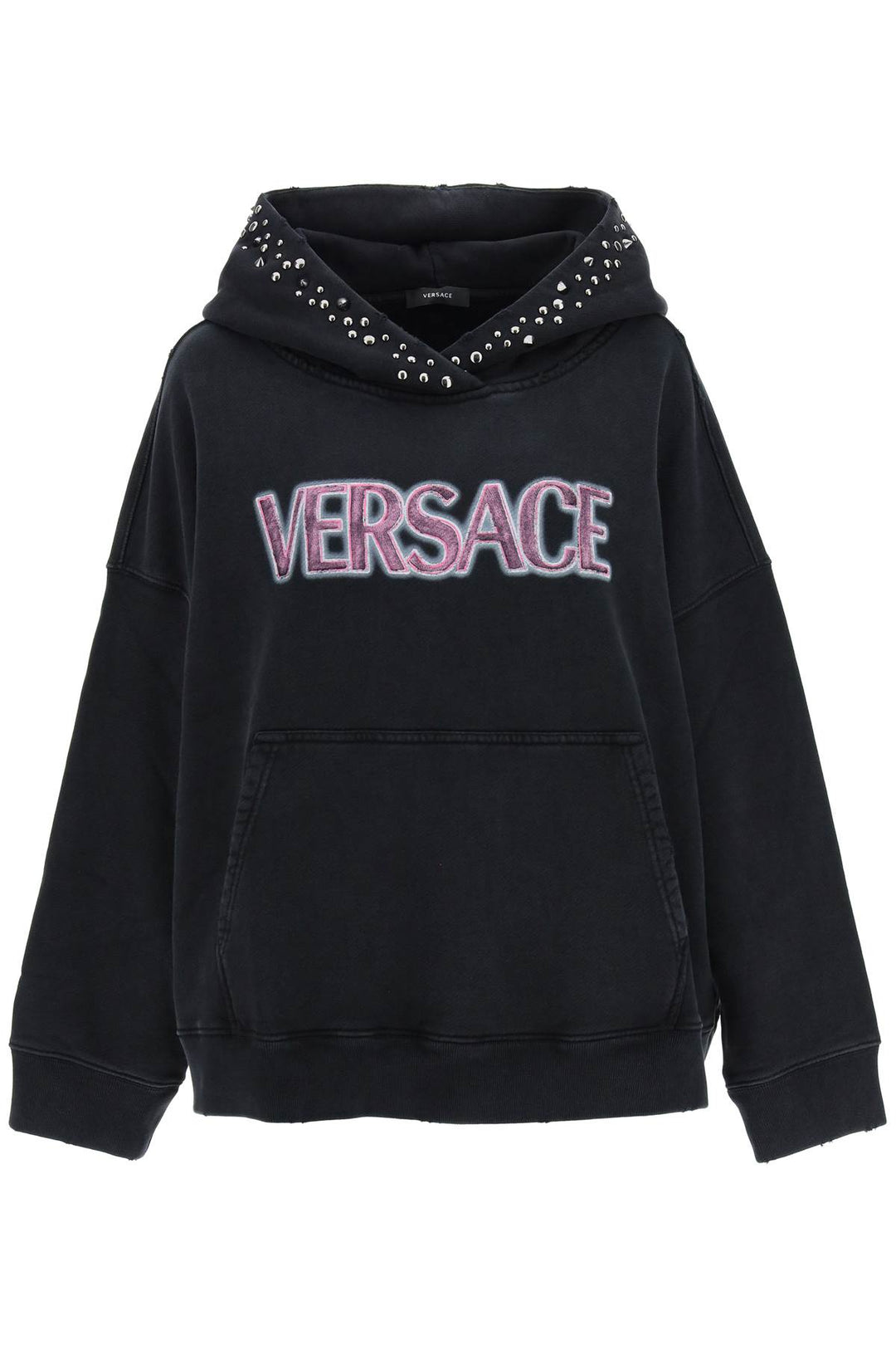 Hoodie With Studs - Versace - Women