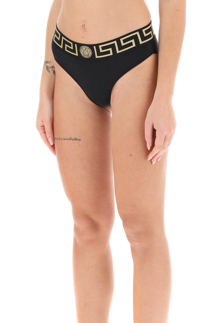 Bikini Bottom With Greca Band - Versace - Women