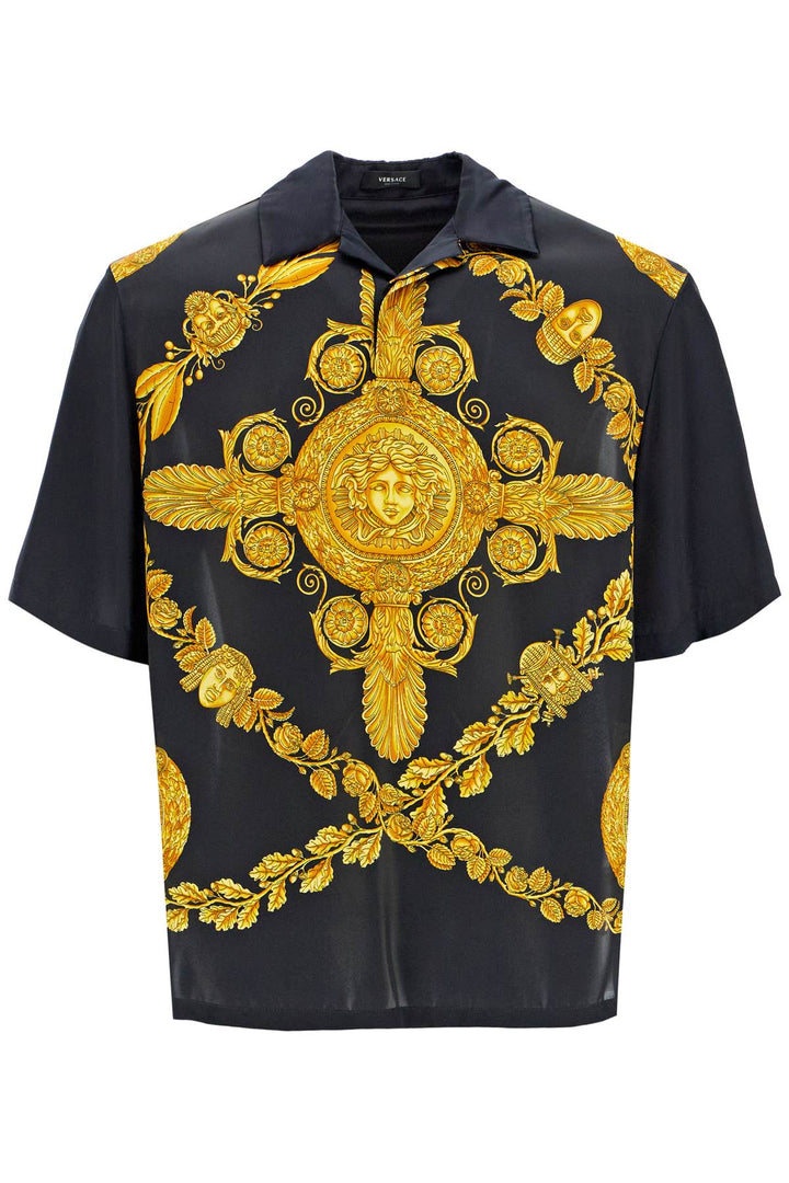 Mascher Baroque Satin Polo Shirt - Versace - Men