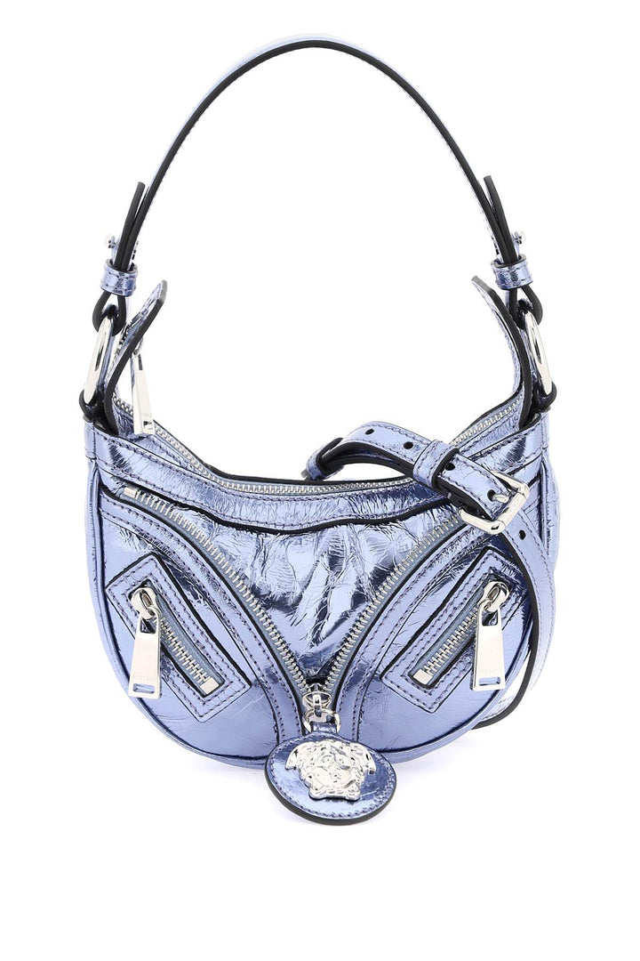 Metallic Leather 'Repeat' Mini Hobo Bag - Versace - Women