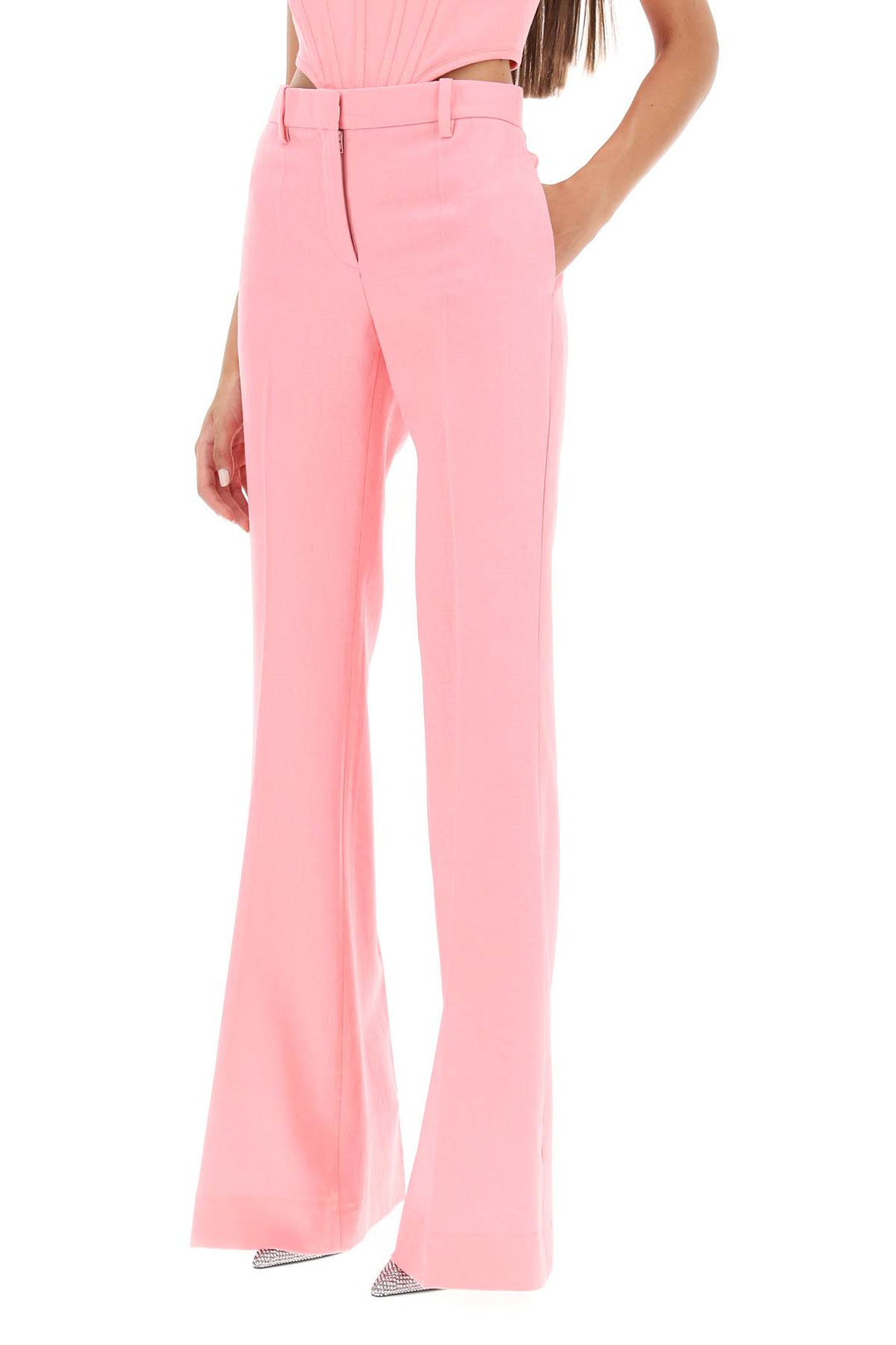 Low Waisted Flared Trousers - Versace - Women