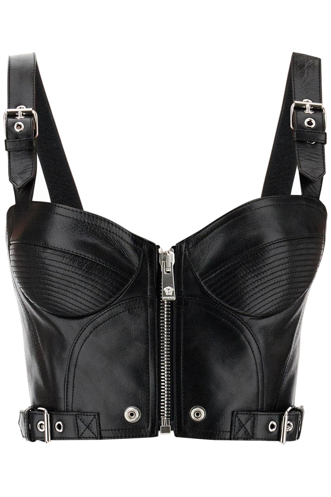 Leather Bustier Top - Versace - Women