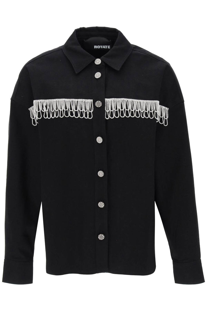 Overshirt With Crystal Fringes - Rotate - Women