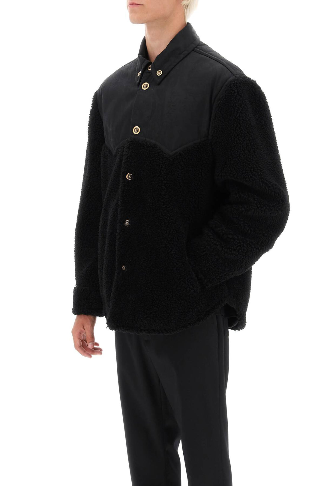 Barocco Silhouette Fleece Jacket - Versace - Men