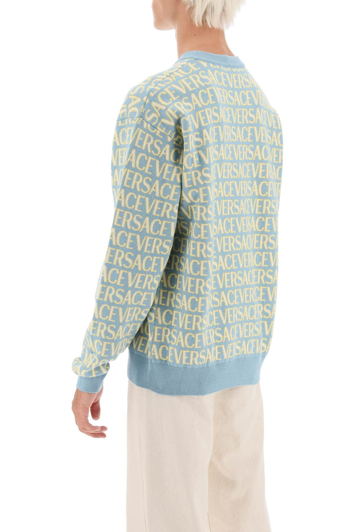 Monogram Cotton Sweater - Versace - Men