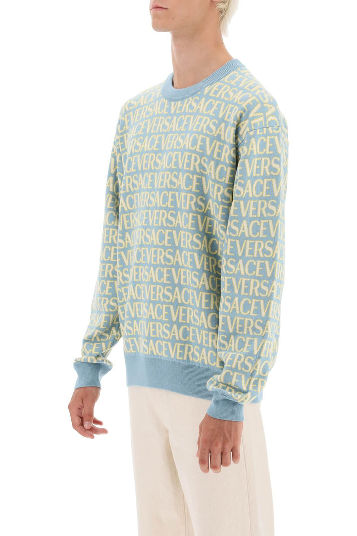 Monogram Cotton Sweater - Versace - Men