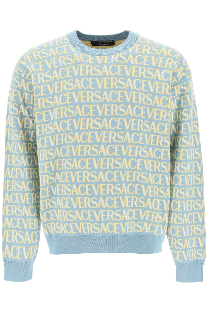 Monogram Cotton Sweater - Versace - Men