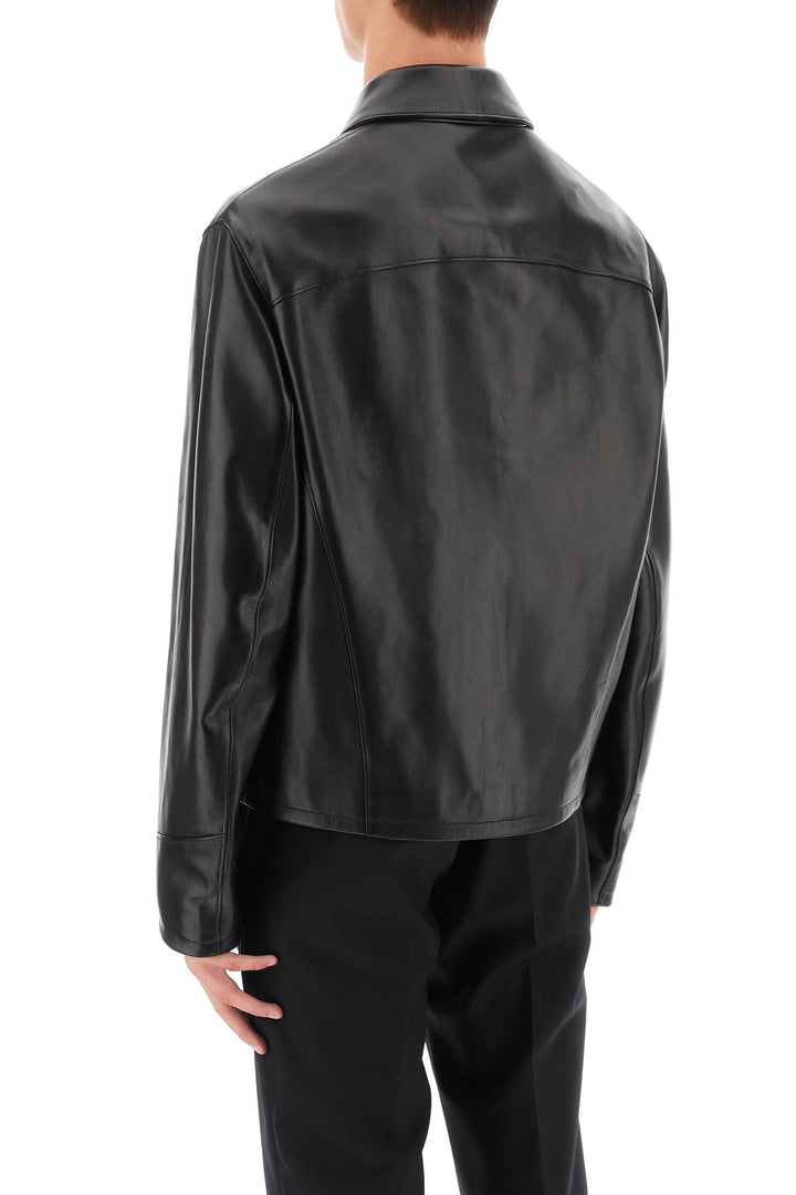 Leather Blouse Jacket - Versace - Men