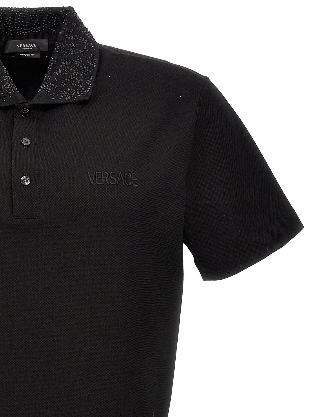 Logo Sequin  Shirt Polo Black