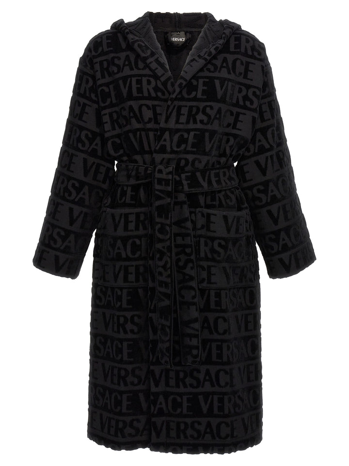 Versace Allover Towels Black