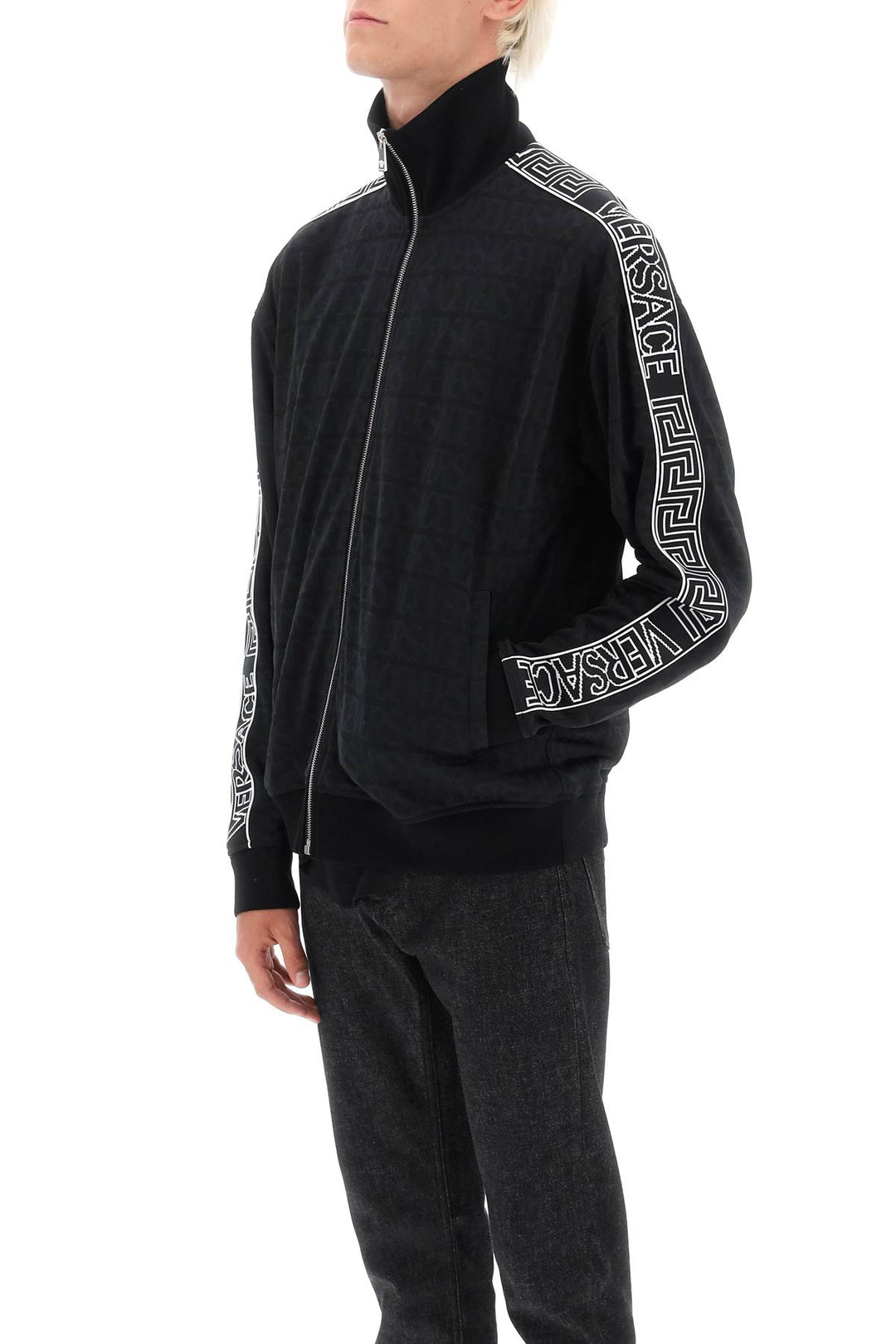 Techno Versace Allover Track Sweatshirt - Versace - Men