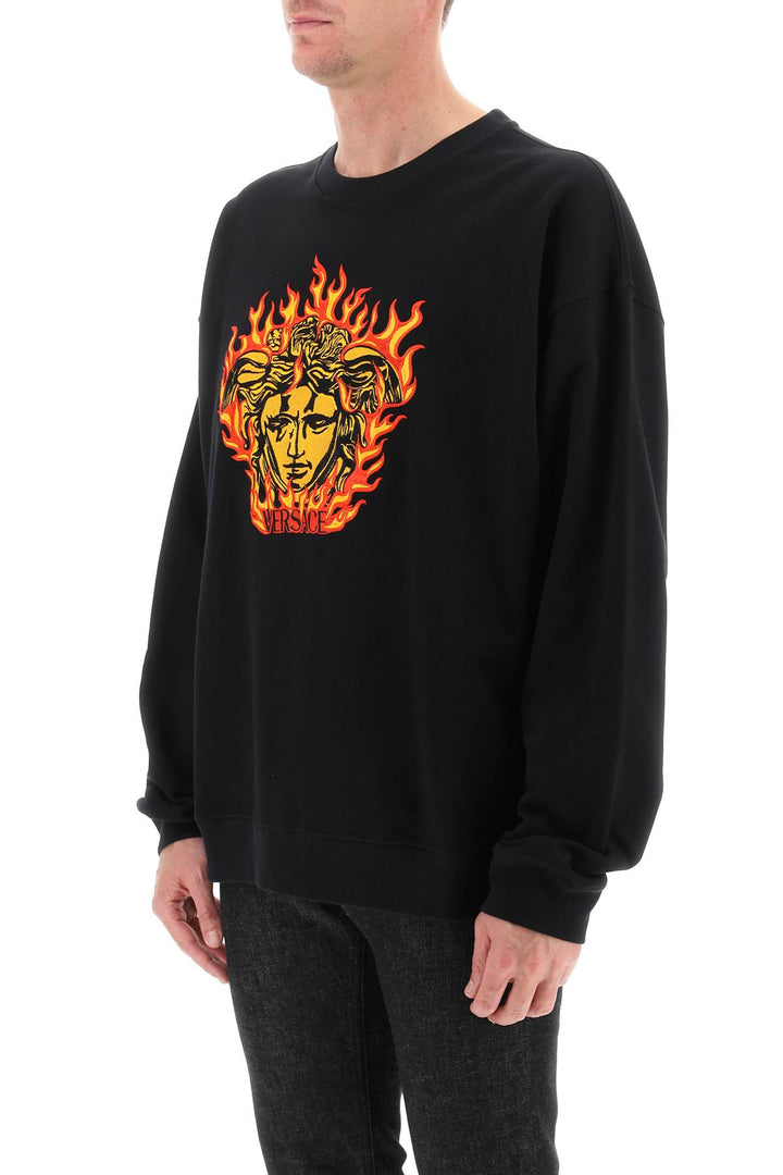 Medusa Flame Sweatshirt - Versace - Men