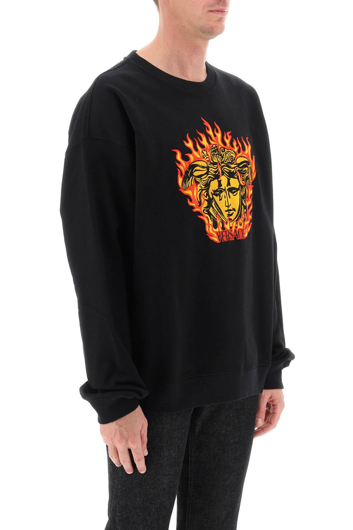 Medusa Flame Sweatshirt - Versace - Men