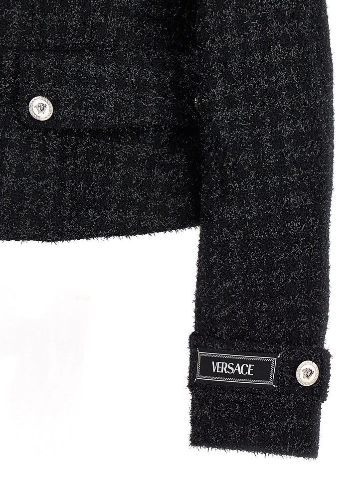 Short Lurex Jacket Jackets Black