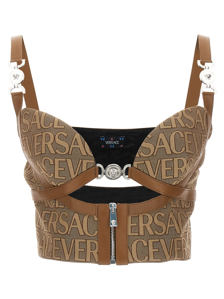 Versace Allover Tops Beige