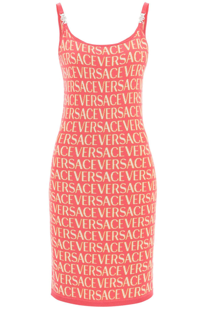 Monogram Knit Mini Dress - Versace - Women