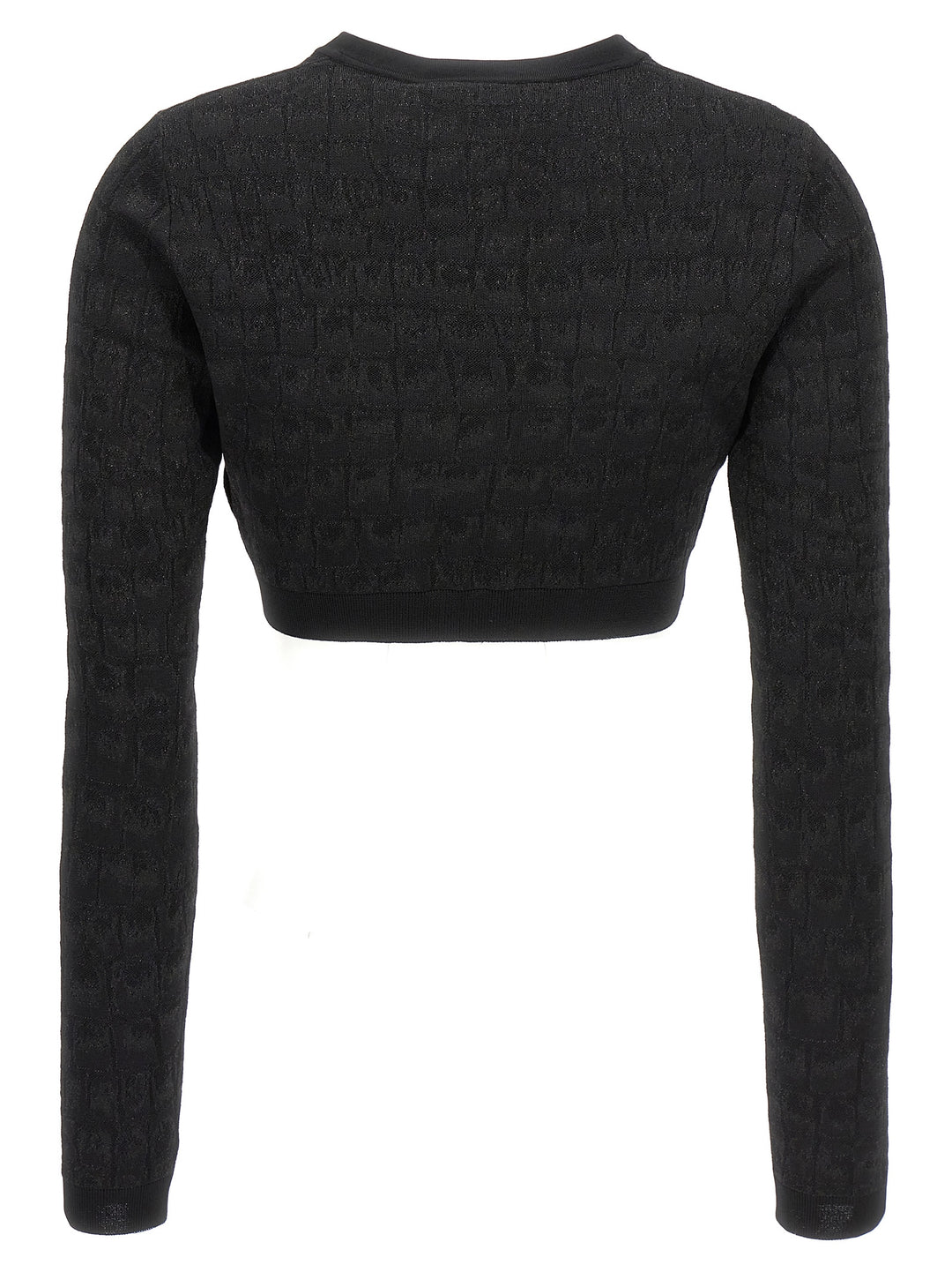 Crocodile-Effect Cardigan Sweater, Cardigans Black